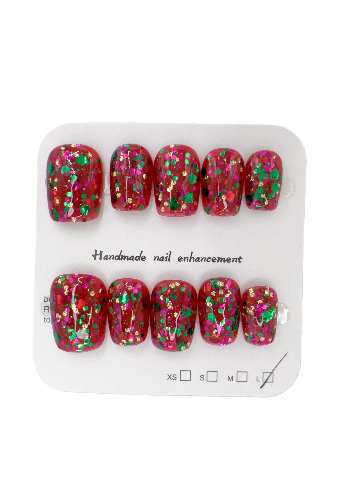 Short Square Press On Nails with Simple design β Large Size