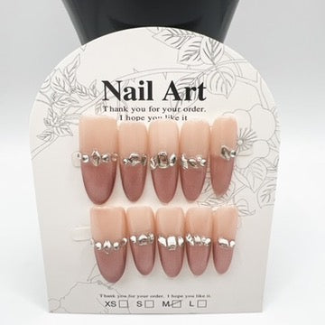 Luxury Rhinestone Press-On Nails β Medium Size
