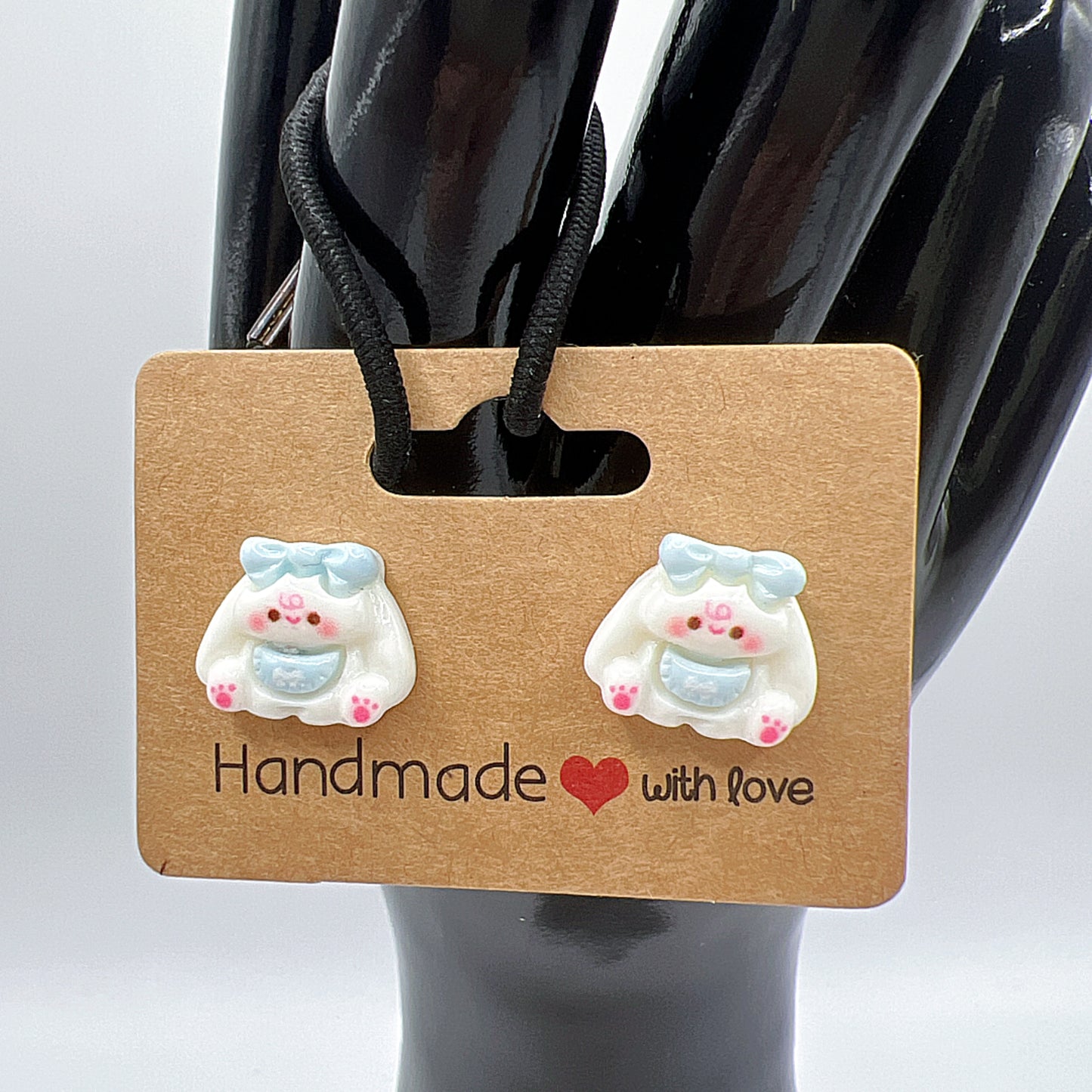 Bunny Stud Earrings β Cute Multi-Color Lightweight Jewelry