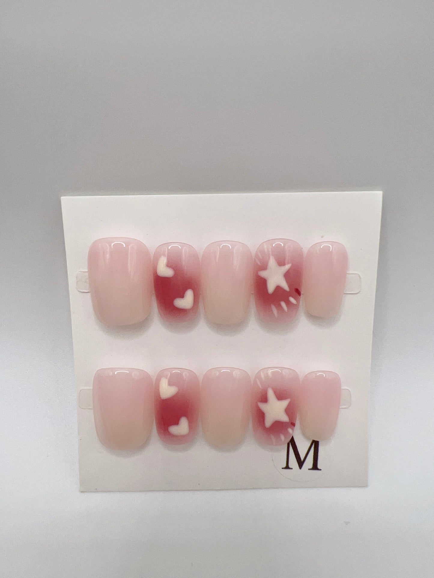 Short Square Press On Nails Simple design β 10 Designs Medium Size