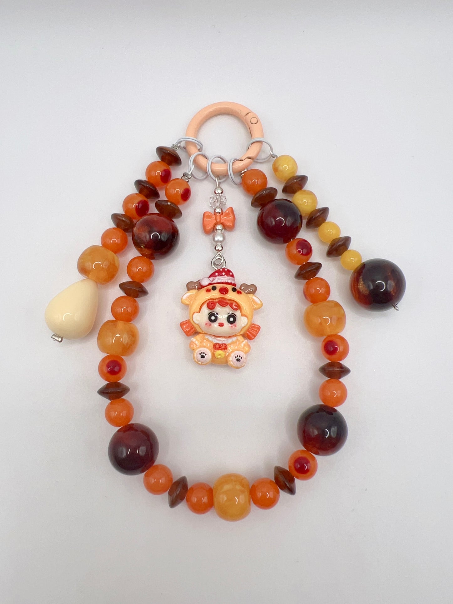 Handmade Kawaii Beaded with Cartoon Pendant Keychain / Bag Chain / Phone Chain