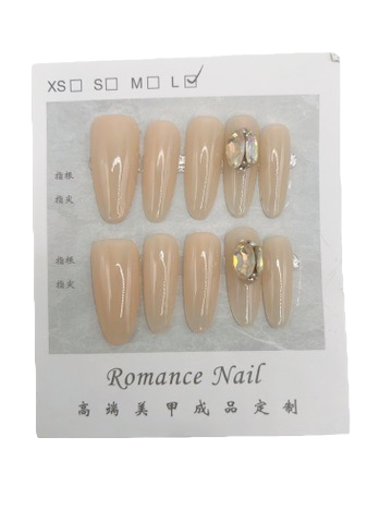 Long Oval Press-On Nails Simple Design β Large Size, Reusable Fake Nails