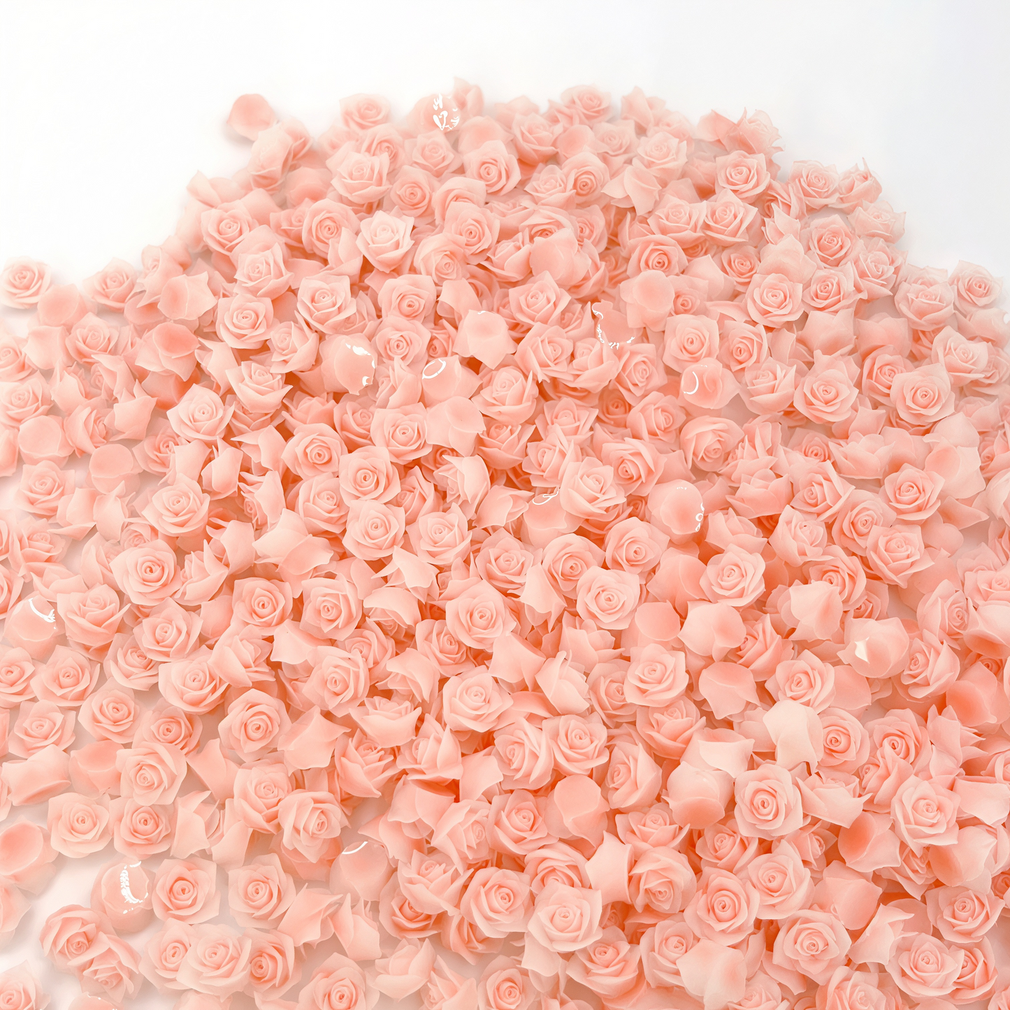 Mini 2D Resin Flower Charms β Peachy Pink 6β6.5mm for Nail Art, Phone Case & DIY Crafts