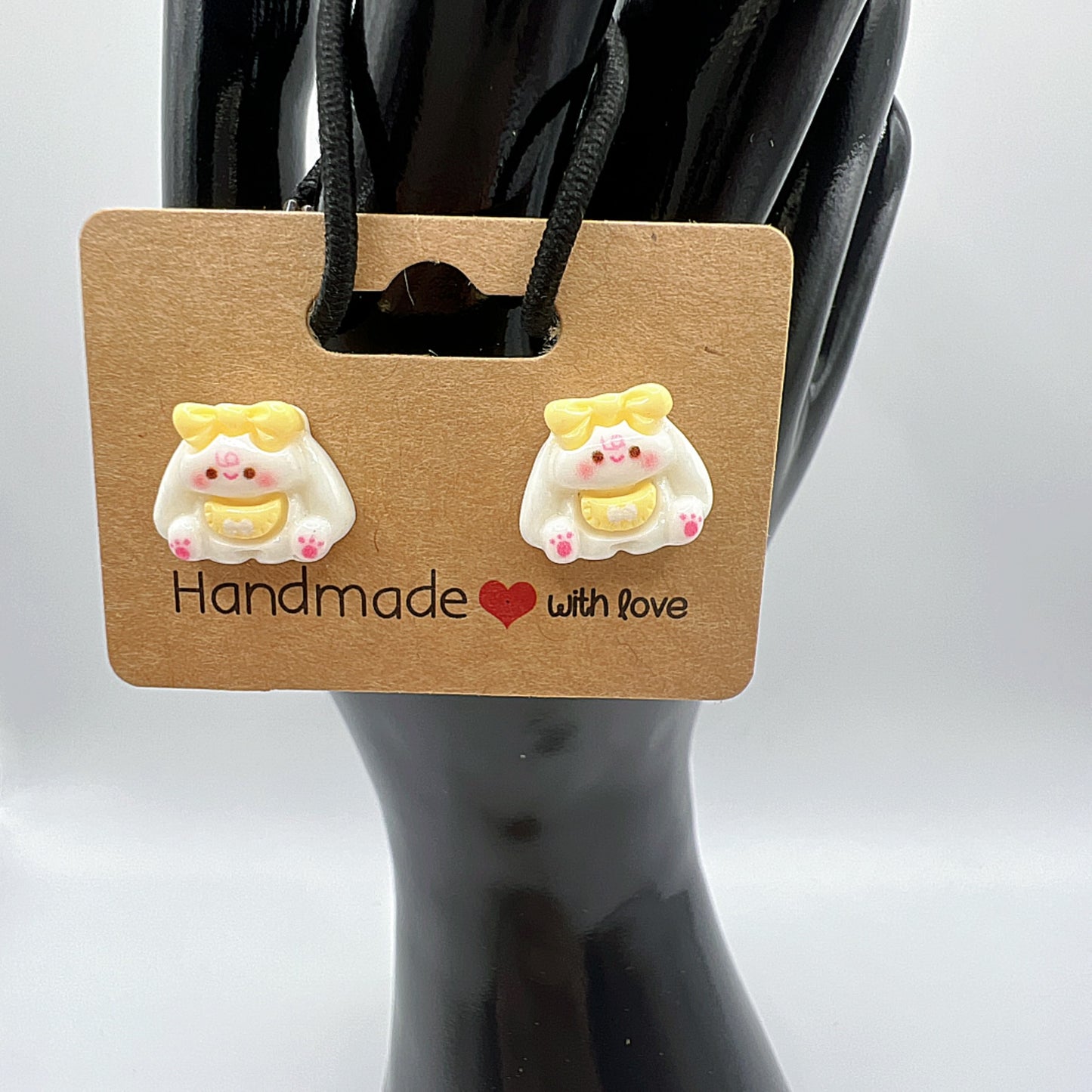 Bunny Stud Earrings β Cute Multi-Color Lightweight Jewelry