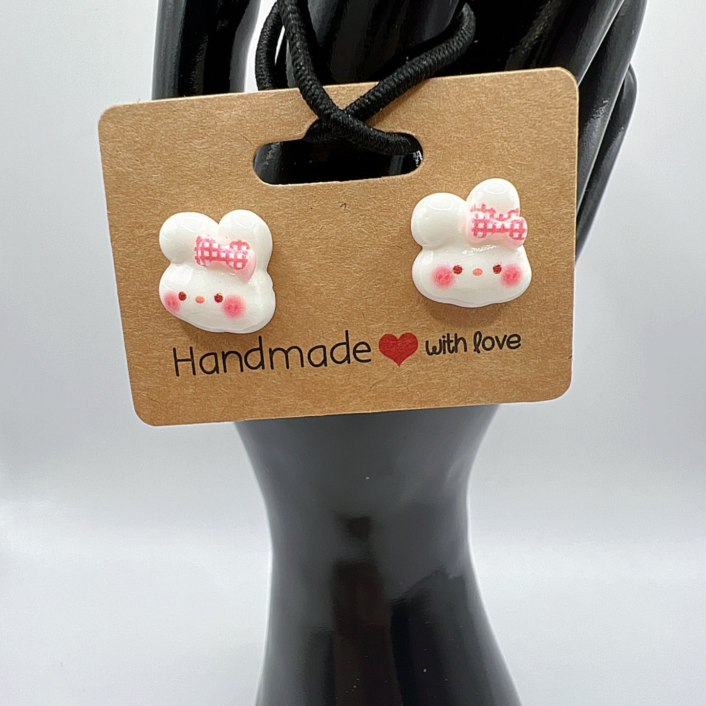 Bunny Stud Earrings β Cute Multi-Color Lightweight Jewelry