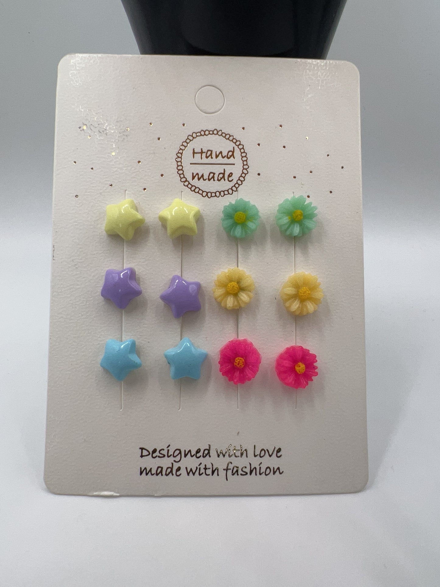 Star and Flower Stud Earrings Set – Cute Mix & Match Jewelry, Dainty Everyday Earrings