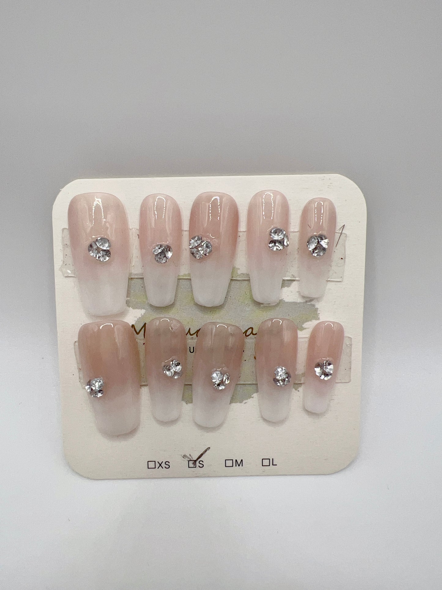 5 Sets Medium Coffin Press-On Nails Simple Style
