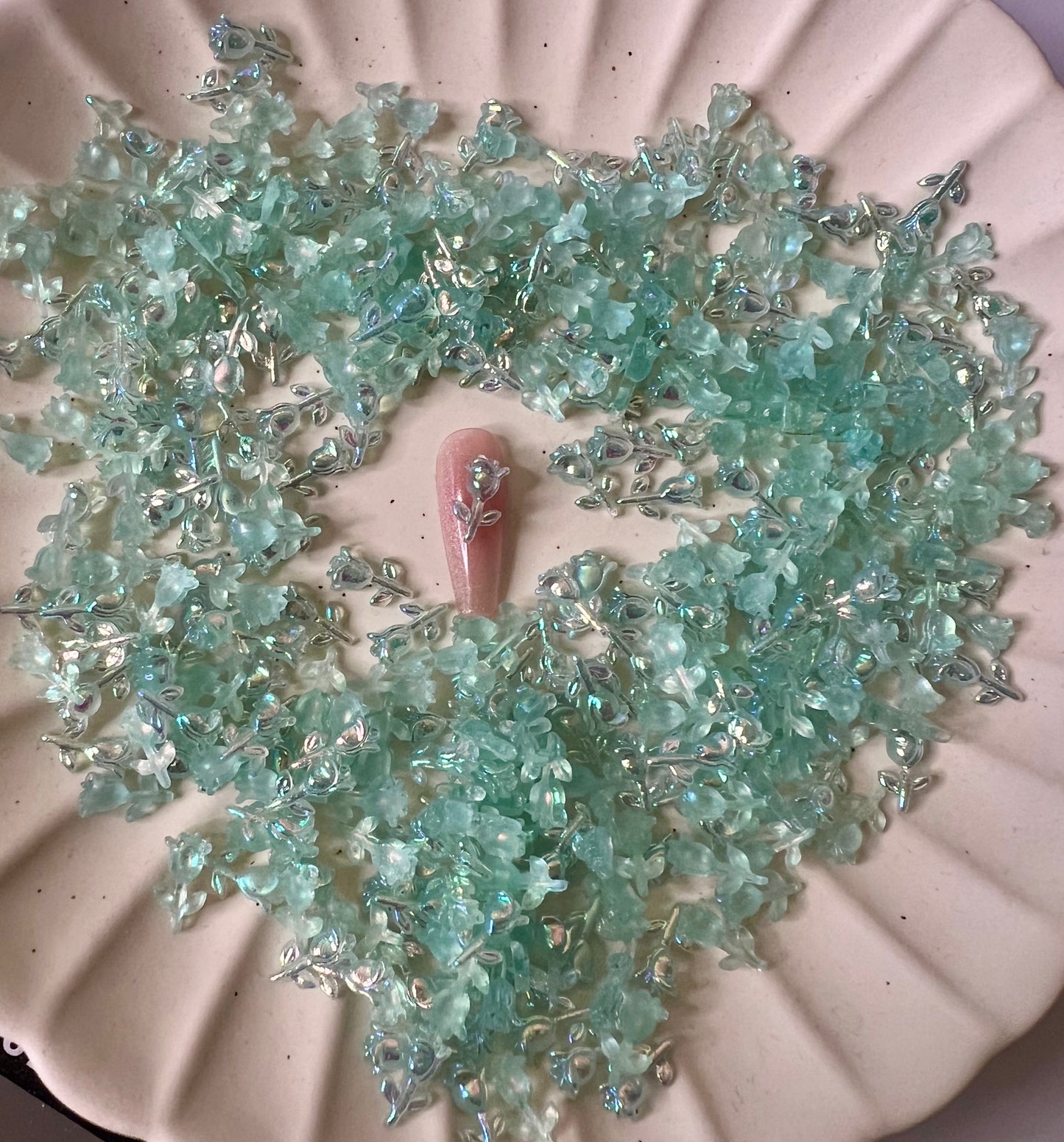 Resin Rosebud Charm (Available in 4 Colors)