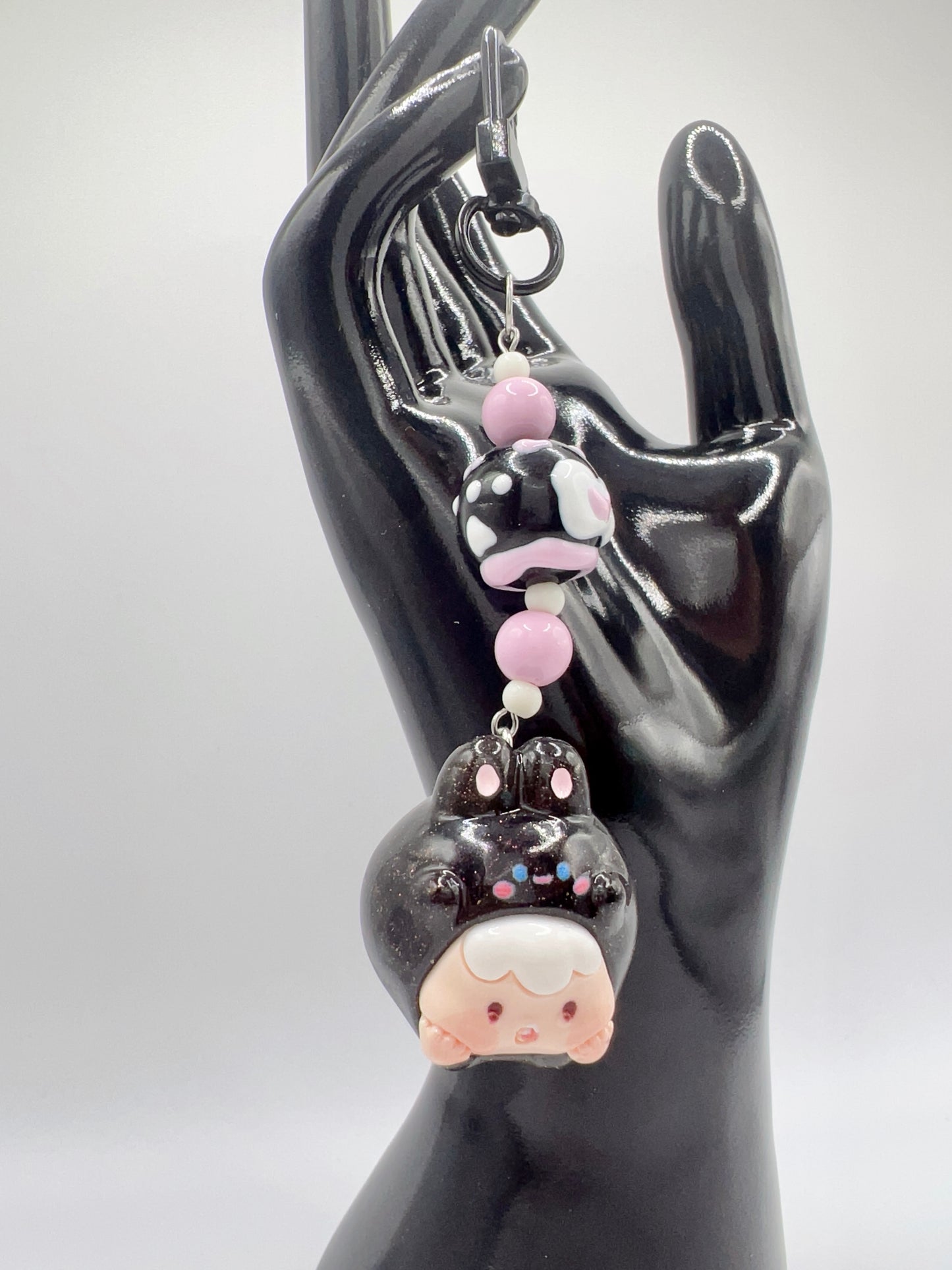 Handmade Kawaii Keychain / Bag Chain / Phone Chain with Beaded & Cartoon Pendant