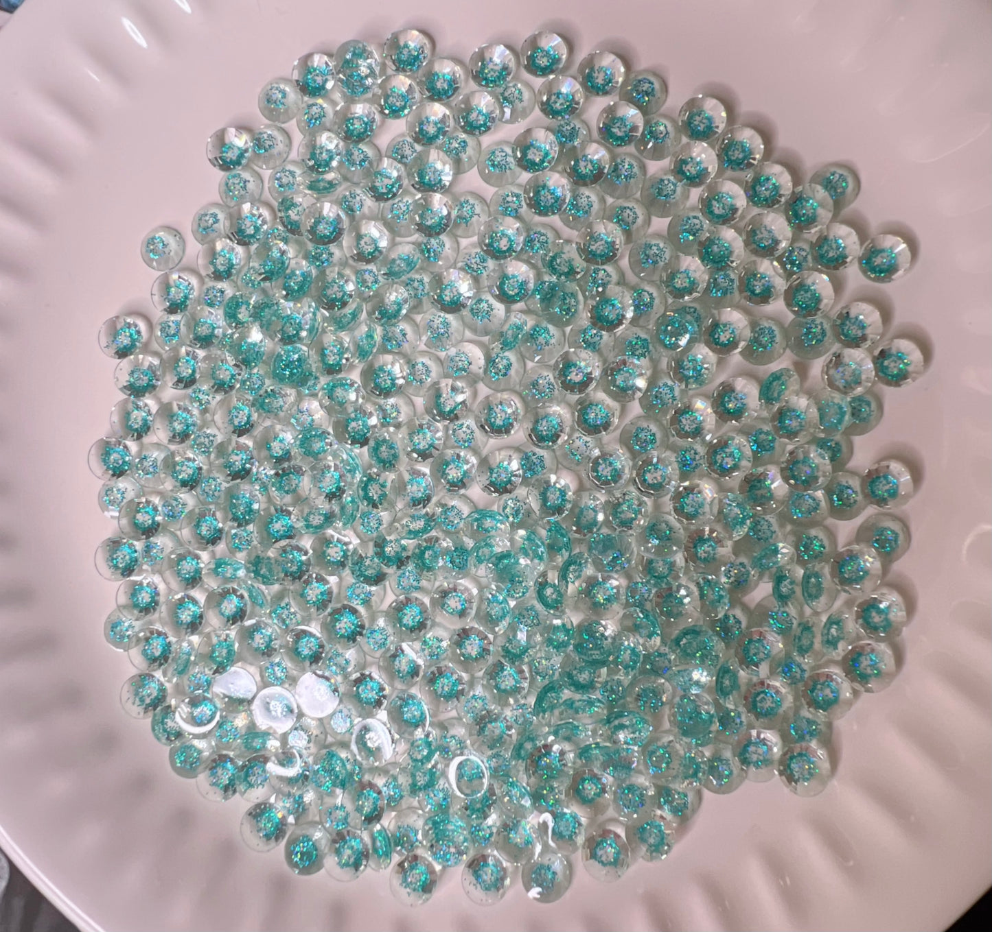 Clear Rhinestones with Color