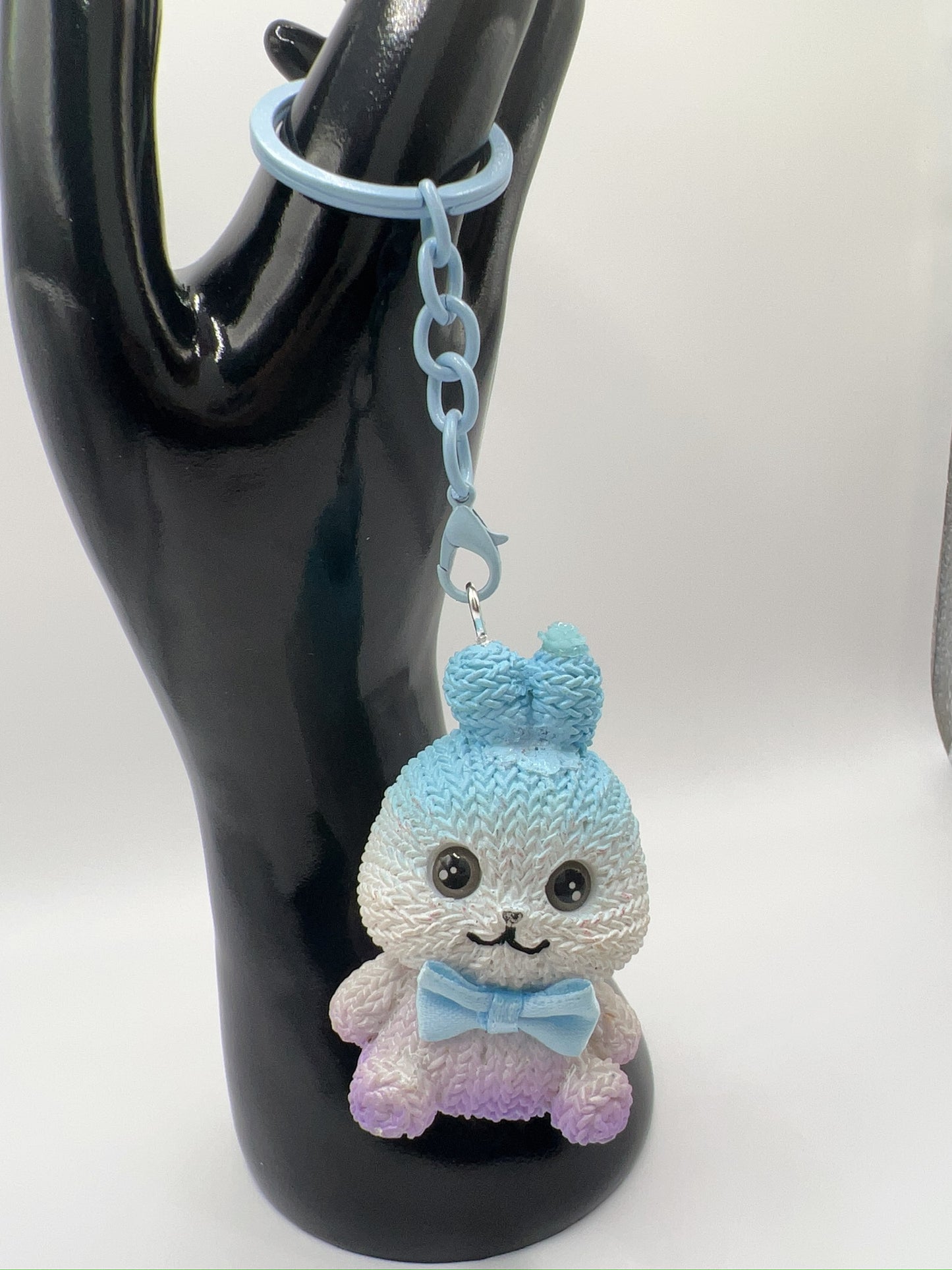 Handmade Kawaii Bunny Keychain: 3D Cartoon Bag Charm