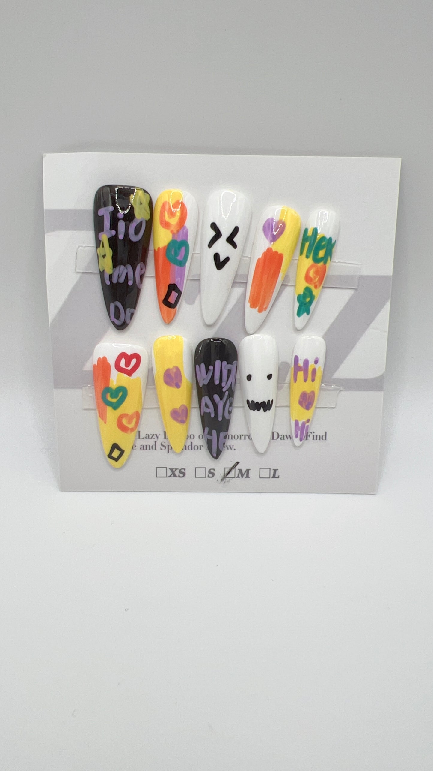 Long Stiletto Press-On Nails – Halloween Style