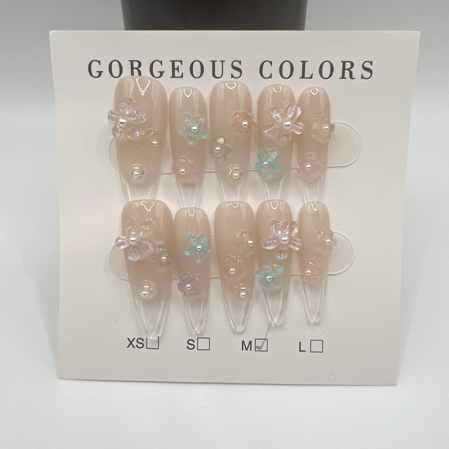 Luxury Charms Press-On Nails β Medium Size-stiletto shape