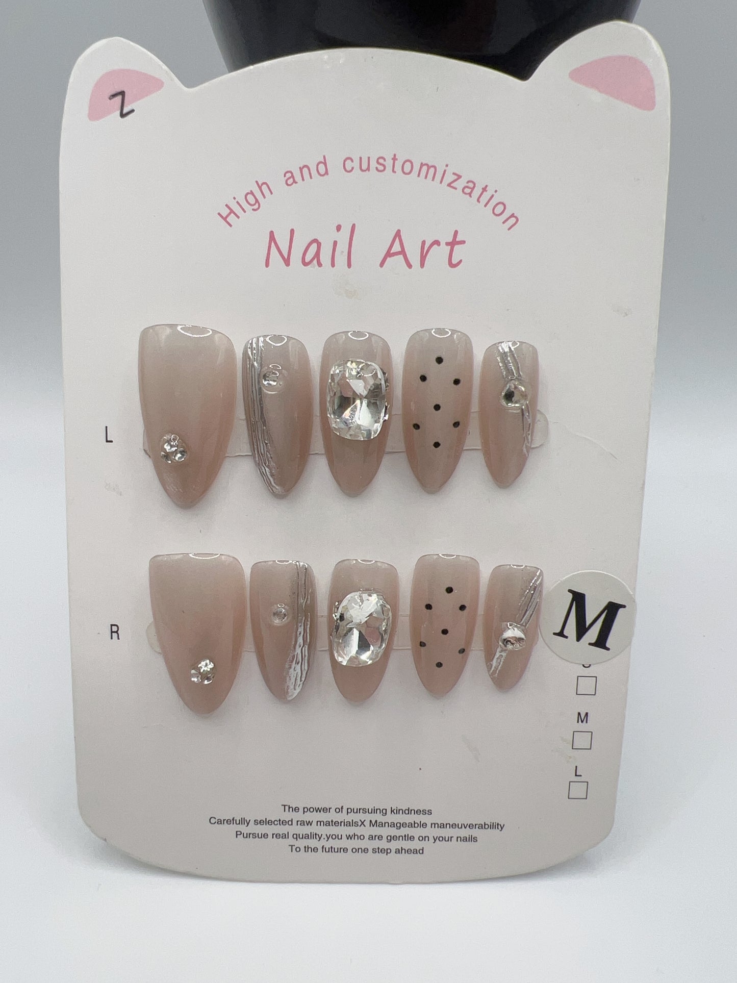 Medium Almond & Oval Press-On Nails β 10 Designs, Medium Size