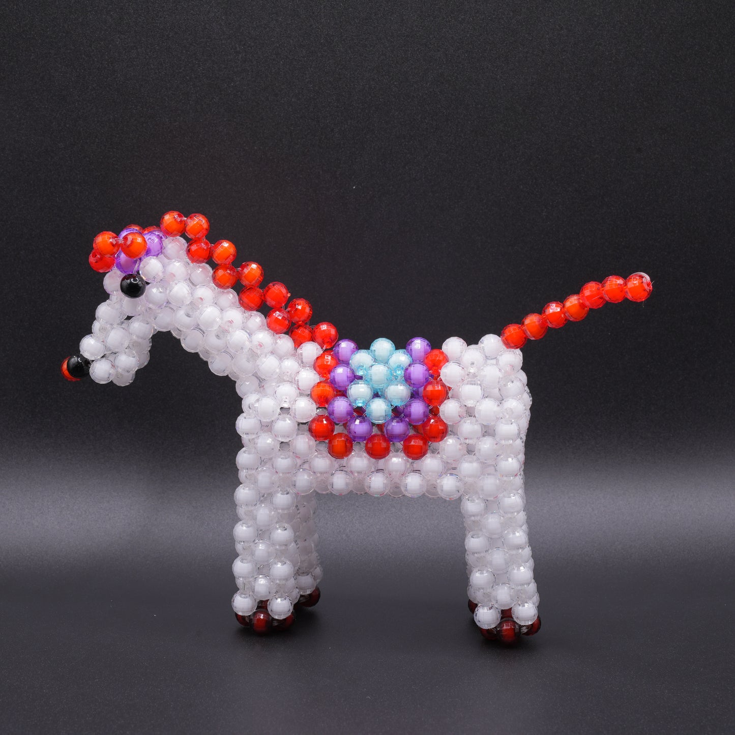 Handmade Horse Beaded Ornament β Cute Decorative Piece for Desk or Home