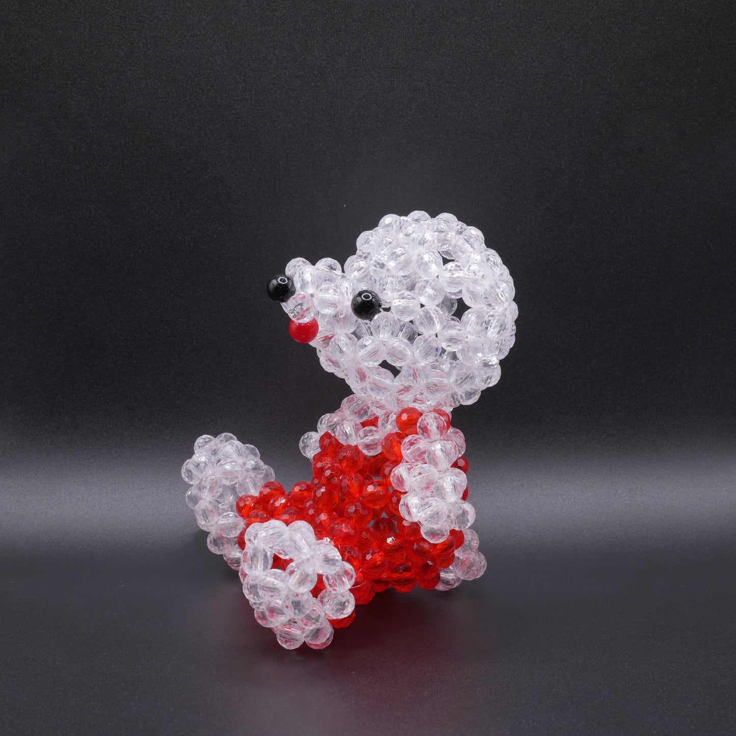 Handmade Bear Beaded Ornament β Cute Decorative Piece for Desk or Home