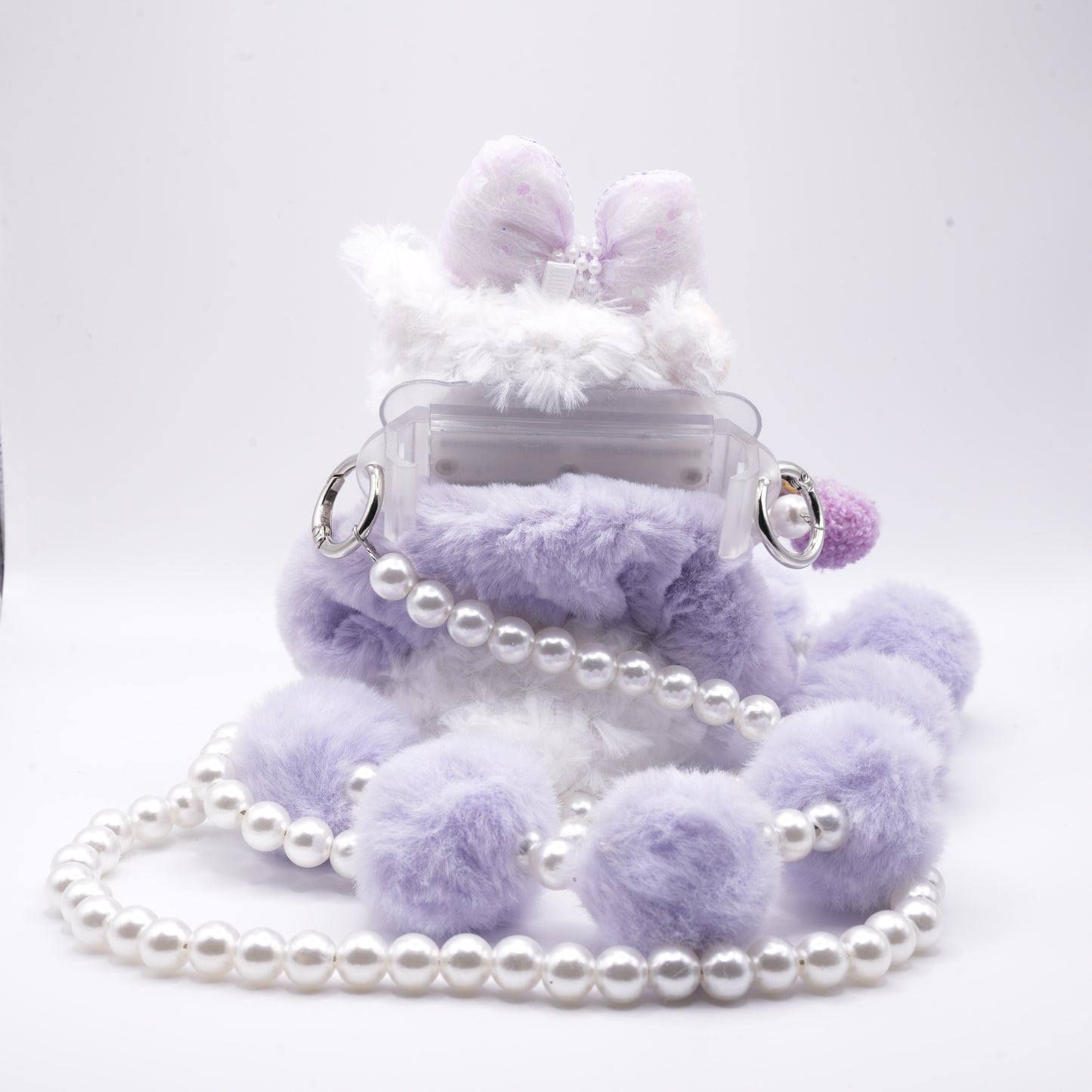Doggie phone holder purple + long chain