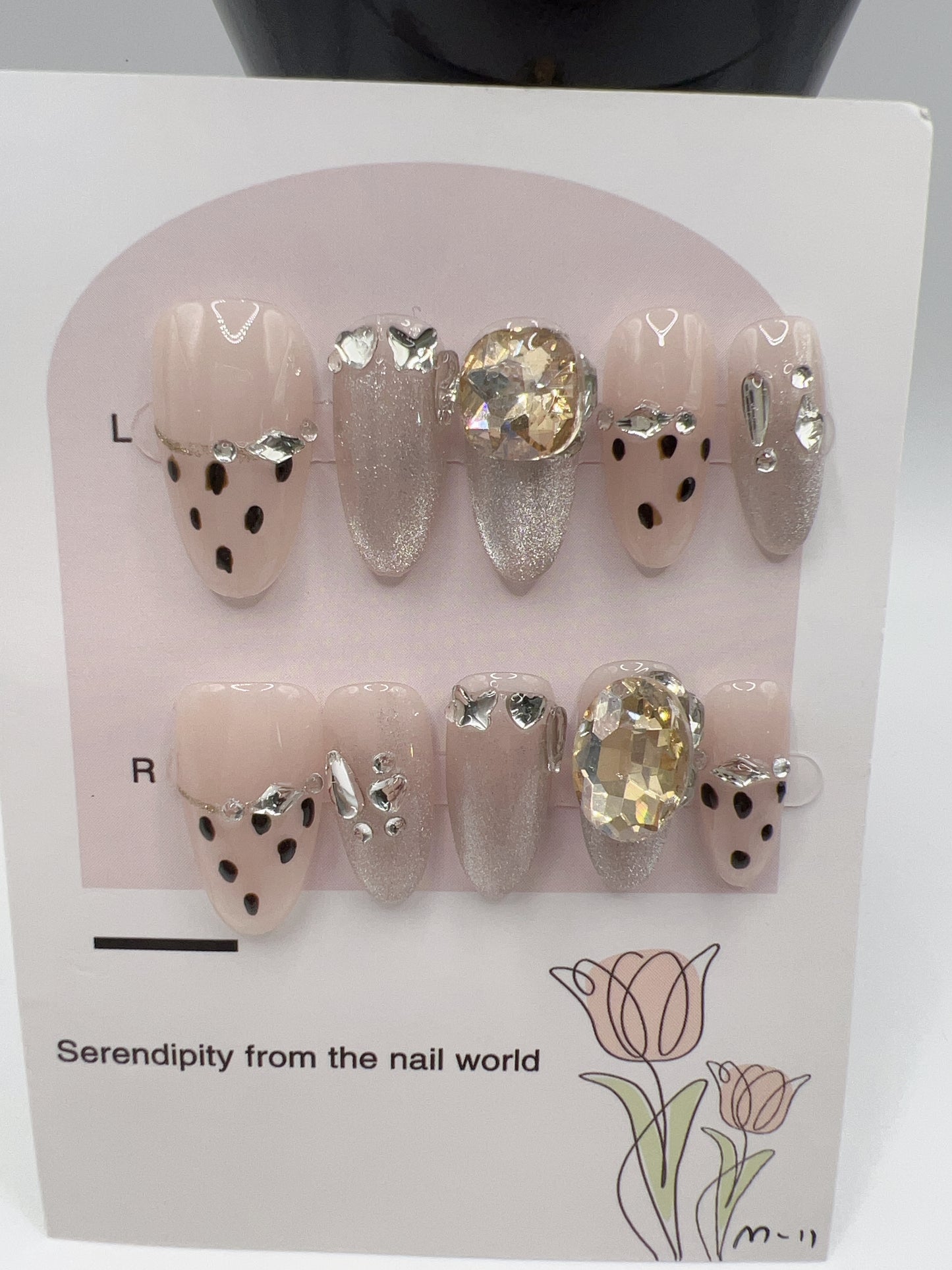 Medium Almond & Oval Press-On Nails β 10 Designs, Medium Size