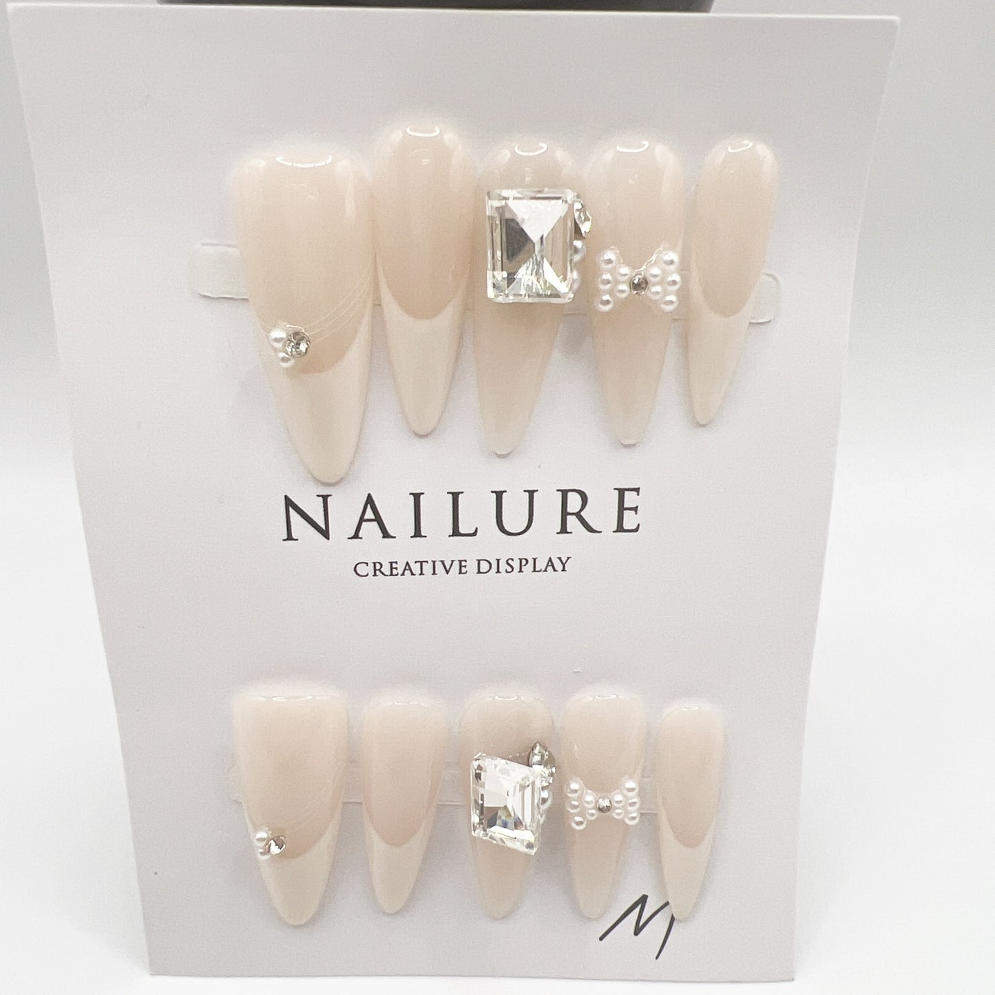 Luxury Charms Press-On Nails β Medium Size-stiletto shape