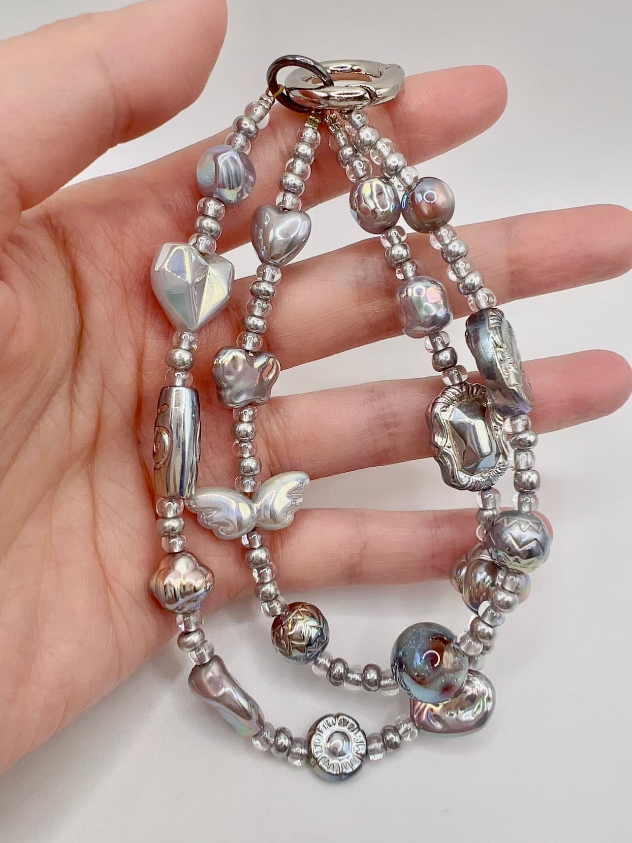 Handmade Baroque Style Two-Layer Keychain/Bag Chain/Phone Chain