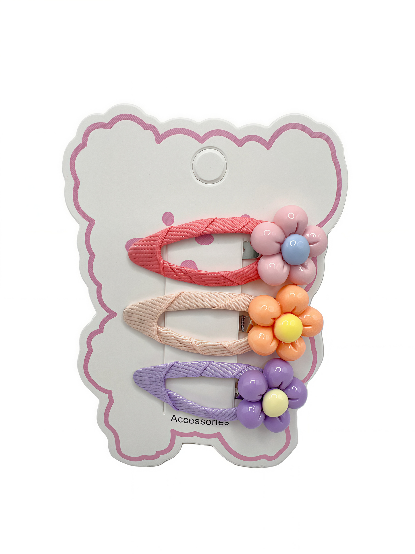 Handmade Colorful Flower Hair Clip Set - Fun Hair Accessories