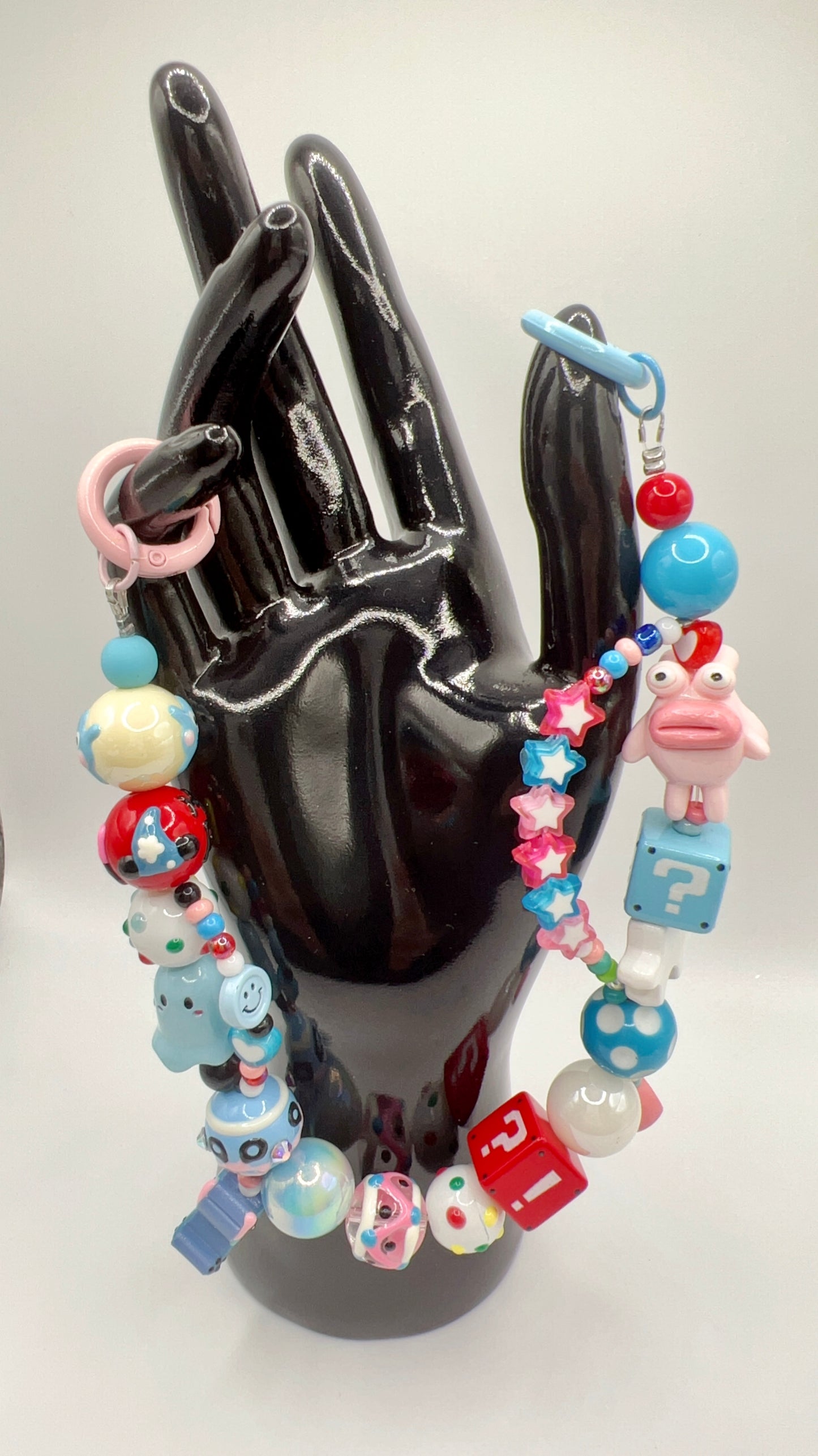 Handmade Painted Beaded Cute Keychain / Bag Chain / Phone Chain