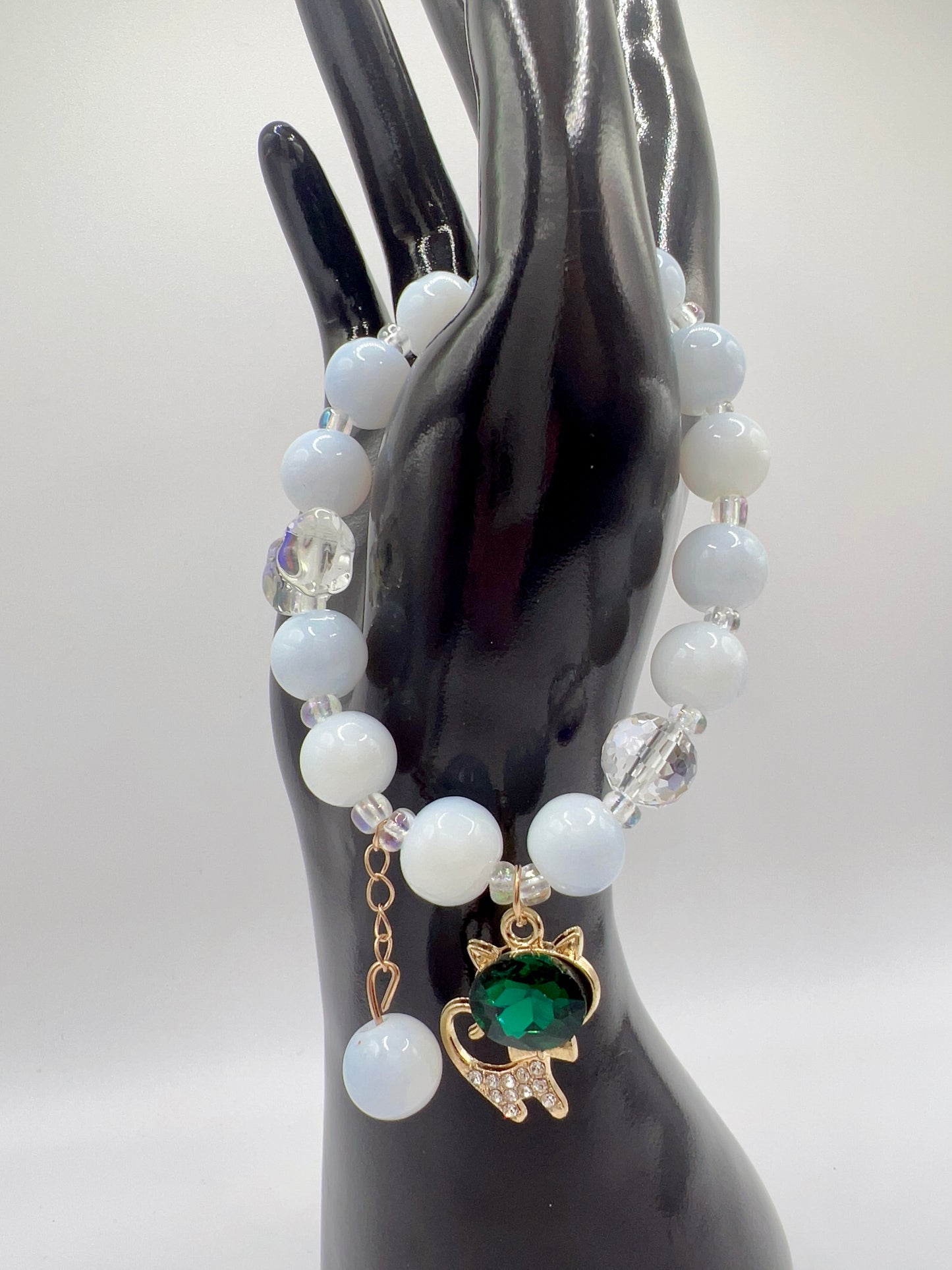 Stretchy Bead Bracelet with Cute Charms & Spacers – Handmade Jewelry