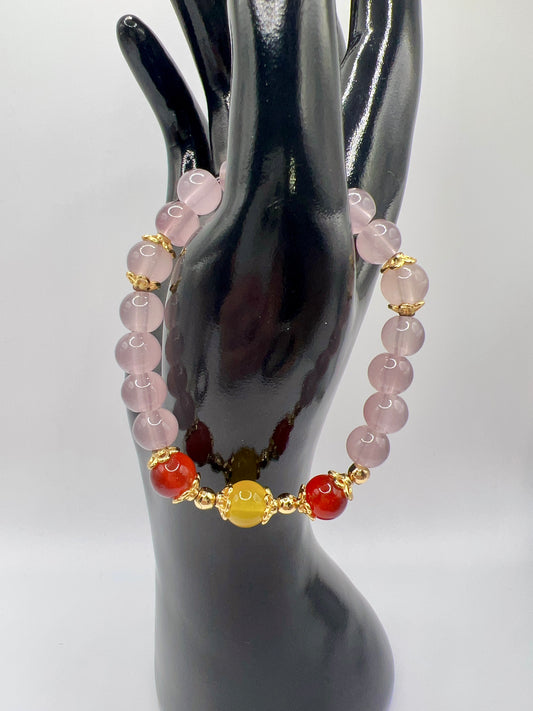 Stretchy Bead Bracelet with Cute Charms & Spacers