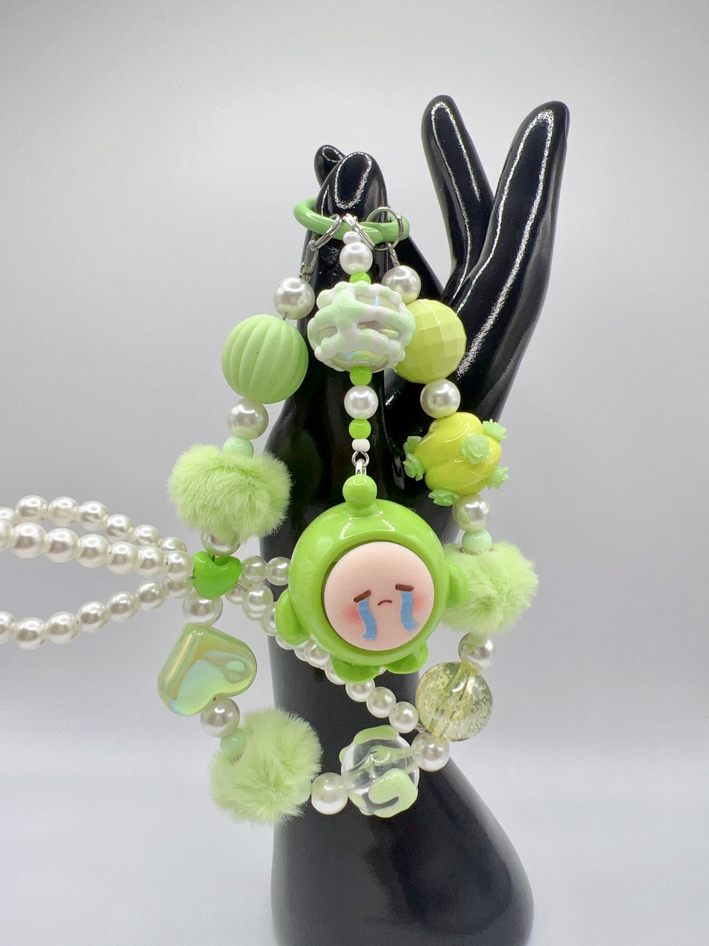 Handmade Kawaii Beaded with Cartoon Pendant Keychain / Bag Chain / Phone Chain