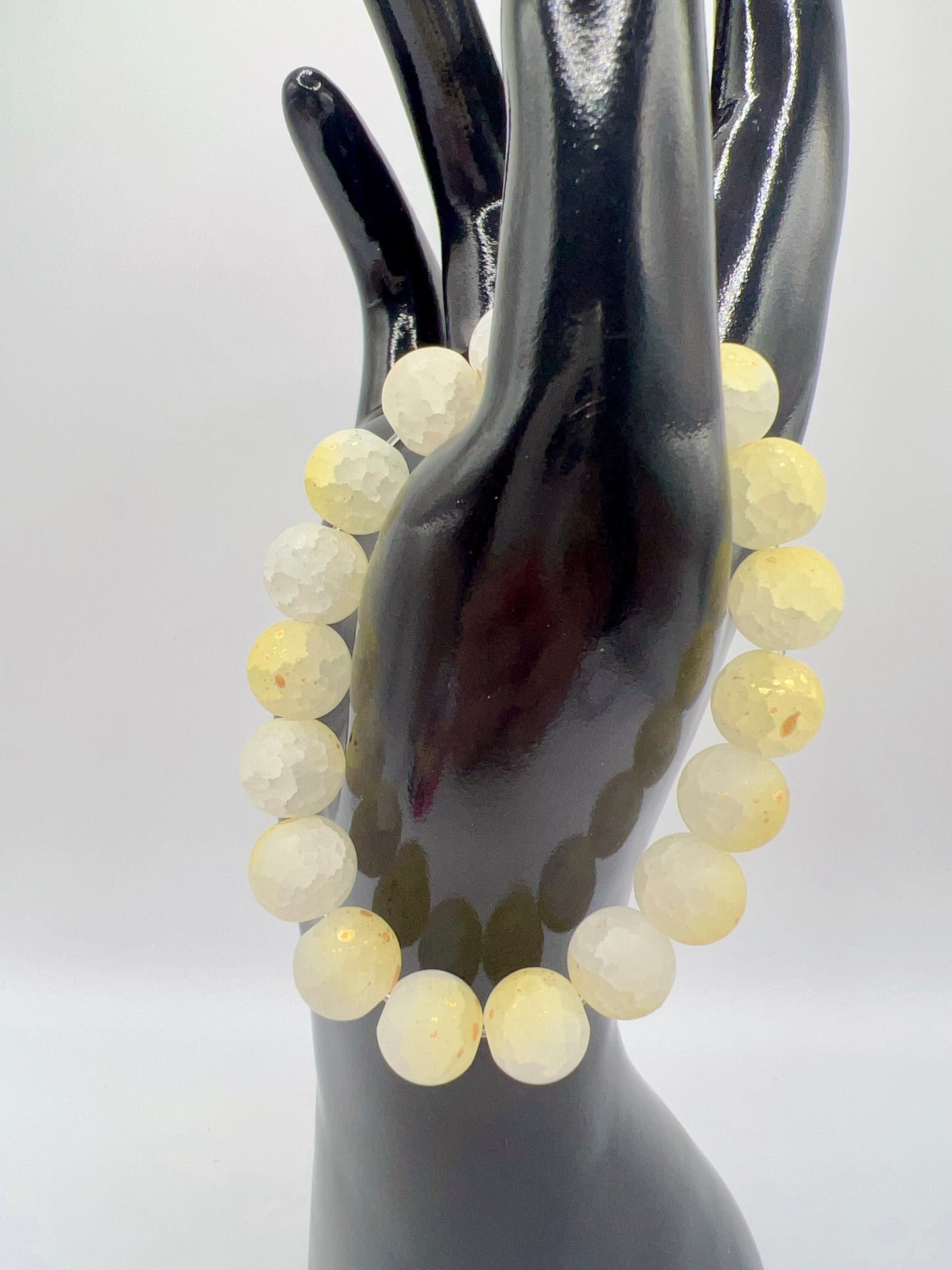 Stretchy Glass or Acrylic Bead Bracelet – Handmade Jewelry