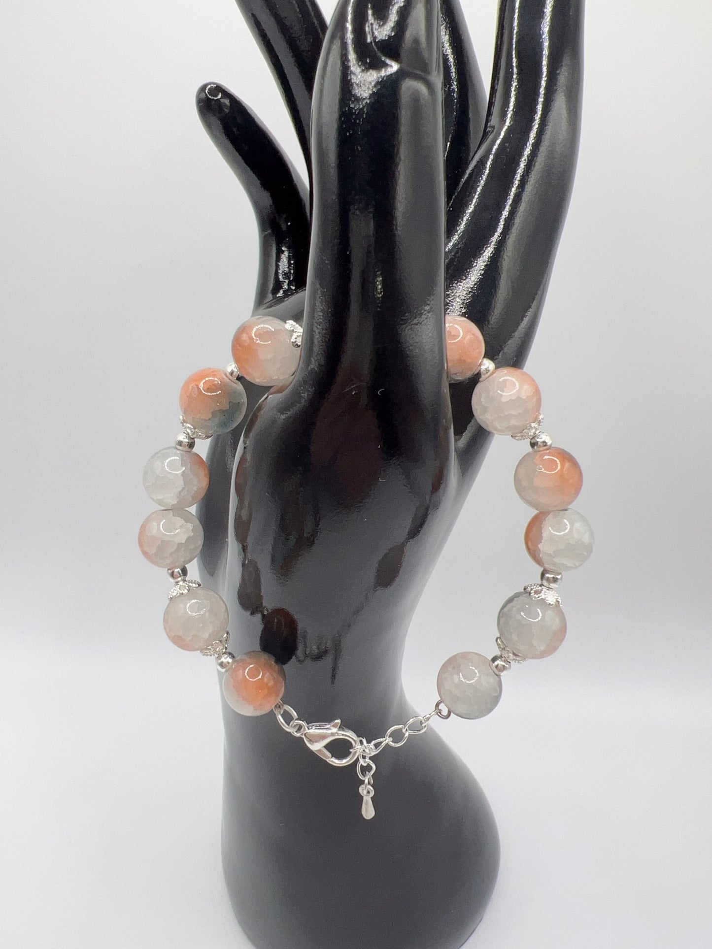 Adjustable Glass or Acrylic Bead Bracelet with Cute Charms & Spacers – Handmade Jewelry