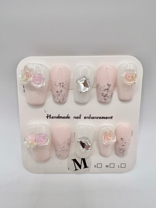 Short Coffin Press On Nails Simple Design – Medium Size