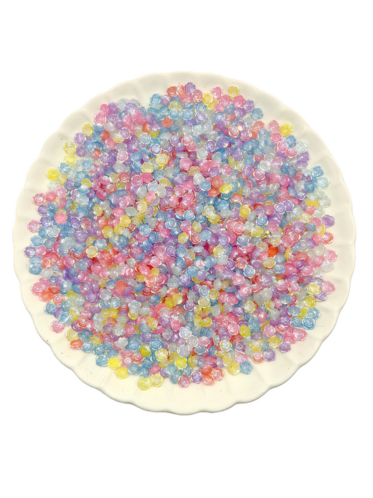 Mini 2D Resin Flower Charms – Cute DIY Nail Art, Phone Case, and Craft Decoration