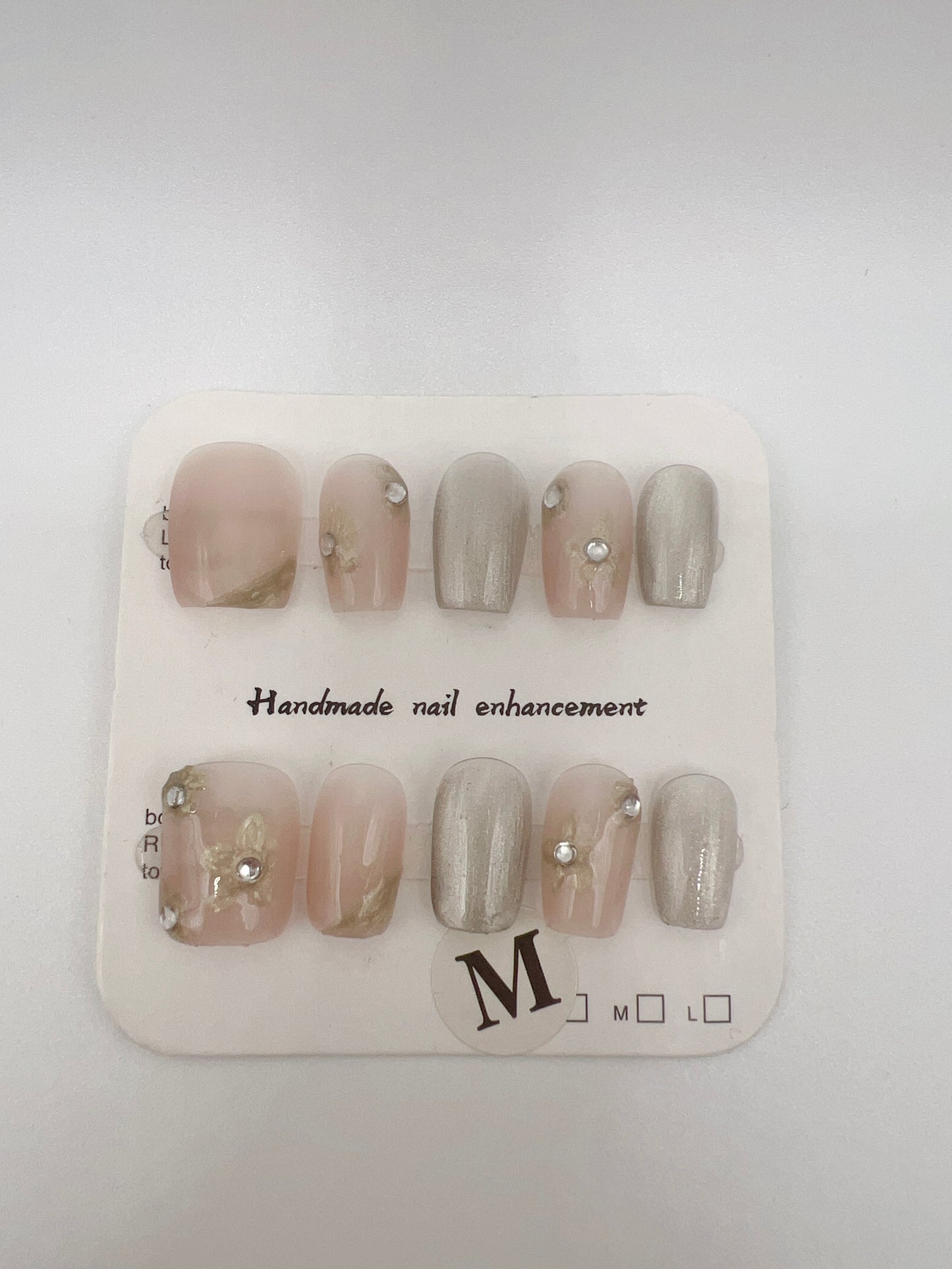 Short Square Press On Nails Simple design – 9 Designs Medium Size