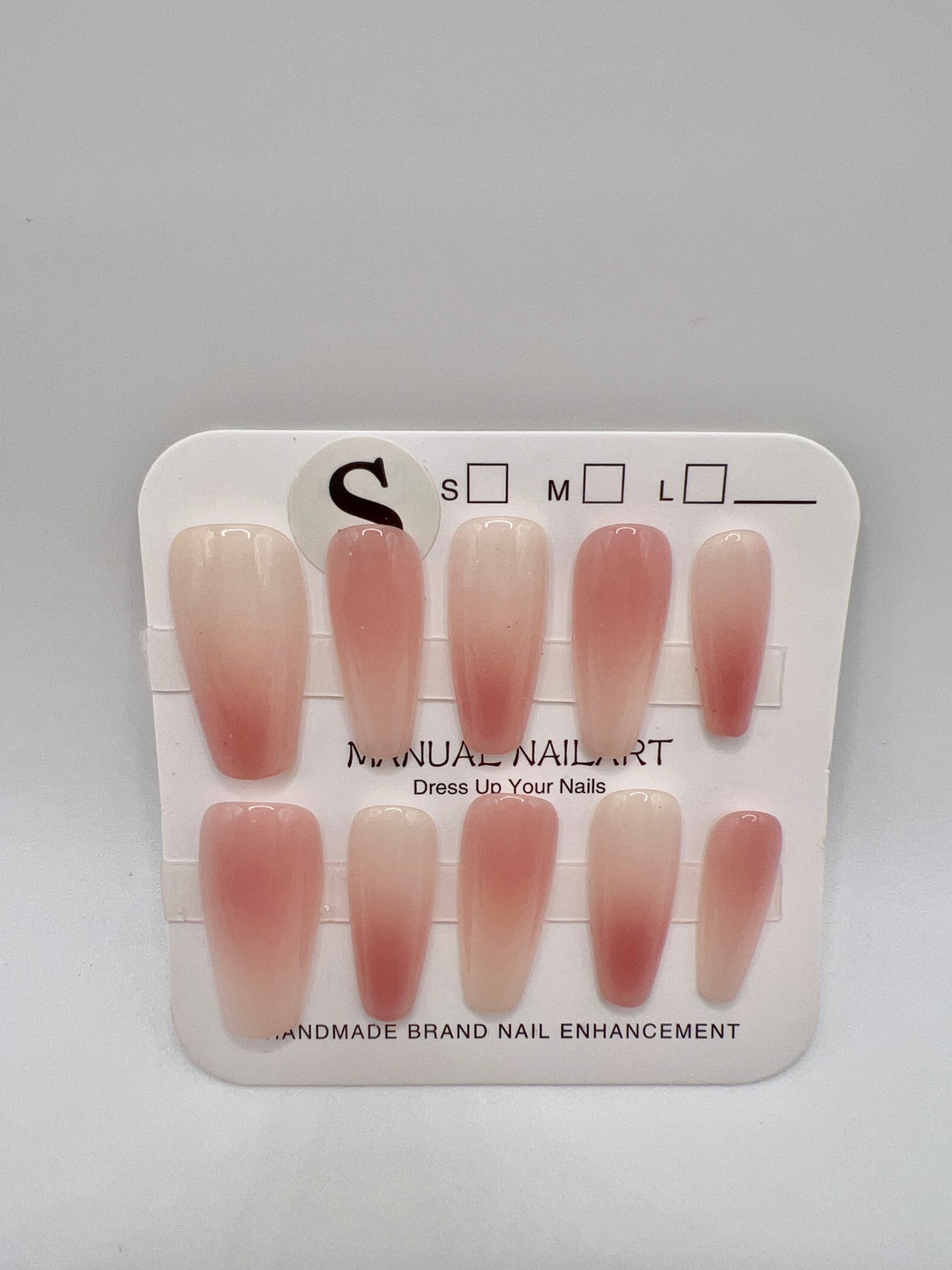 5 Sets Medium Coffin Press-On Nails Simple Style