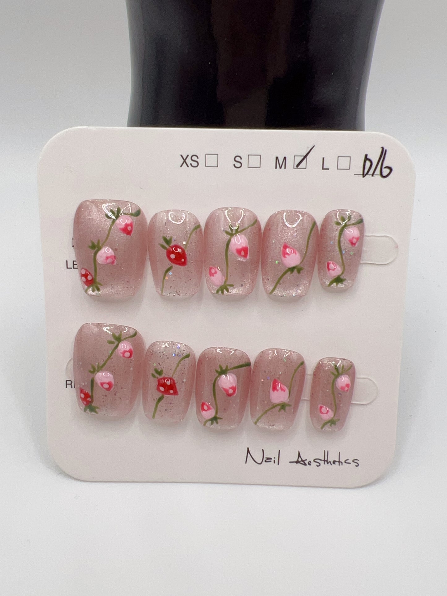 Short Square Press-On Nails – Simple Daily Designs, 10 Styles, Medium Size