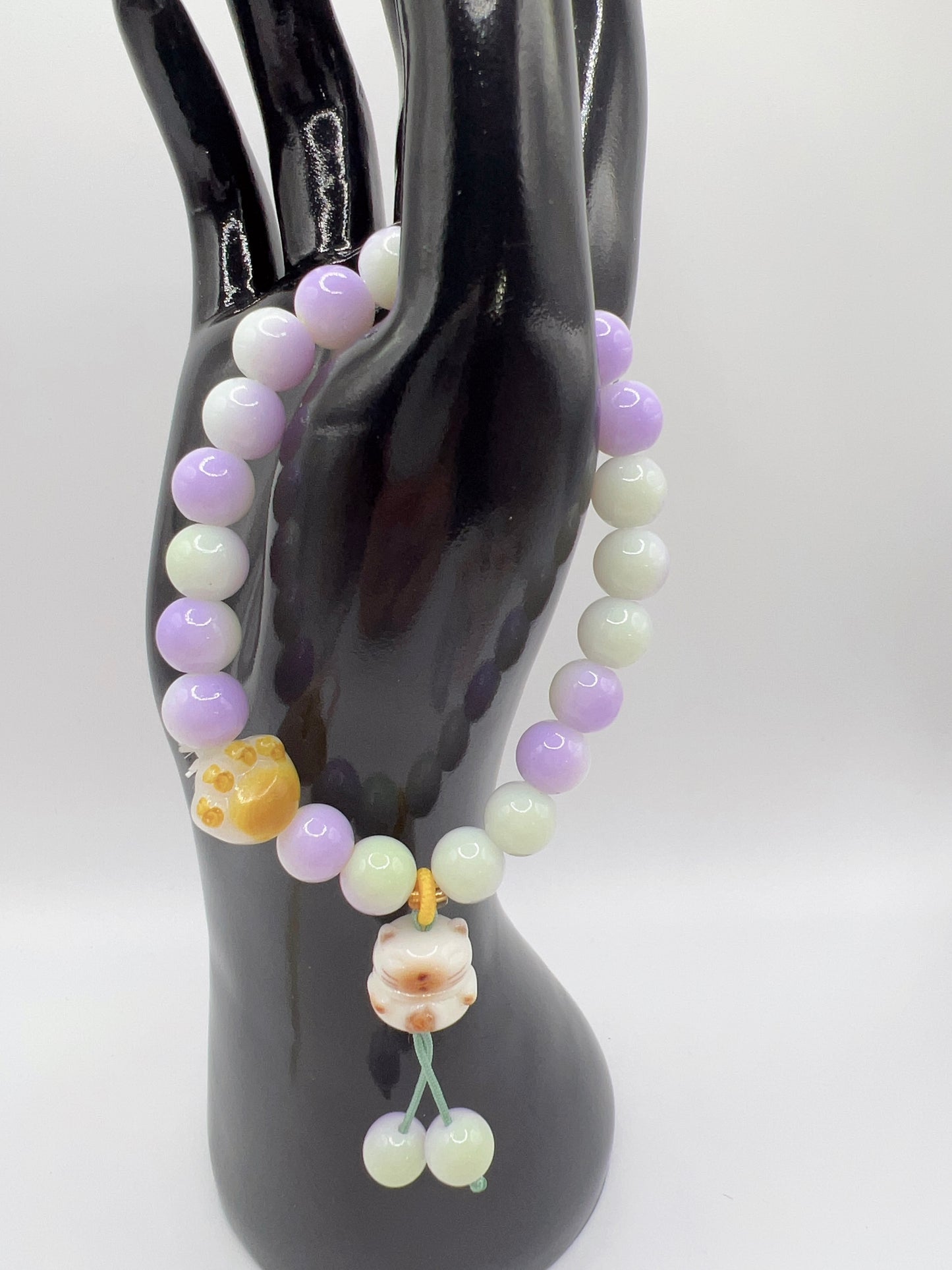 Stretchy Bead Bracelet with Cute Charms & Spacers – Handmade Jewelry