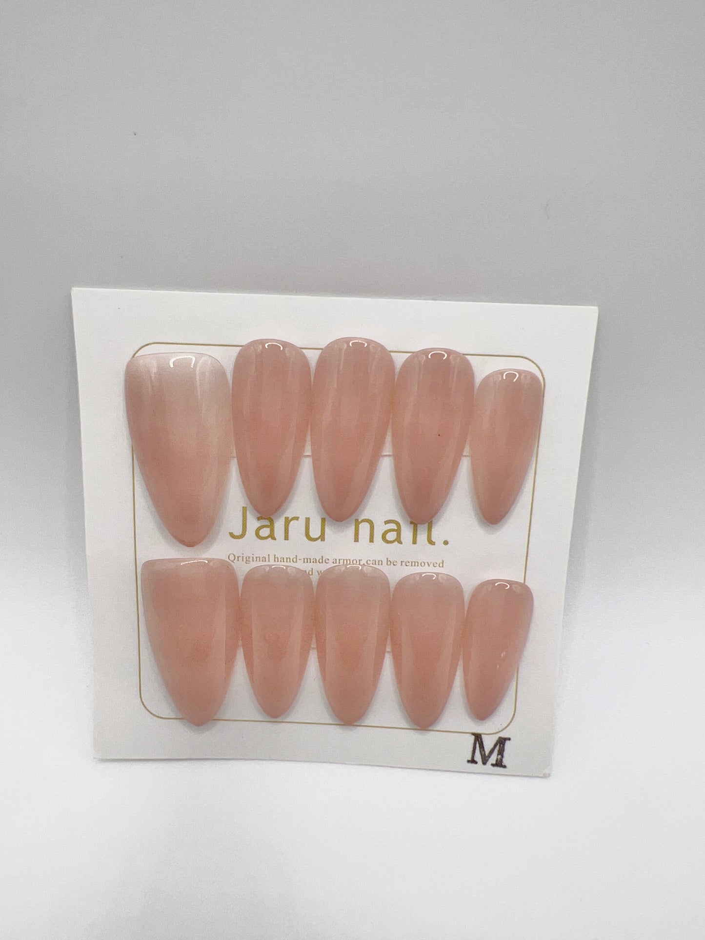 Almond Press-On Nails – Simple Style, 8 Designs, Medium Size