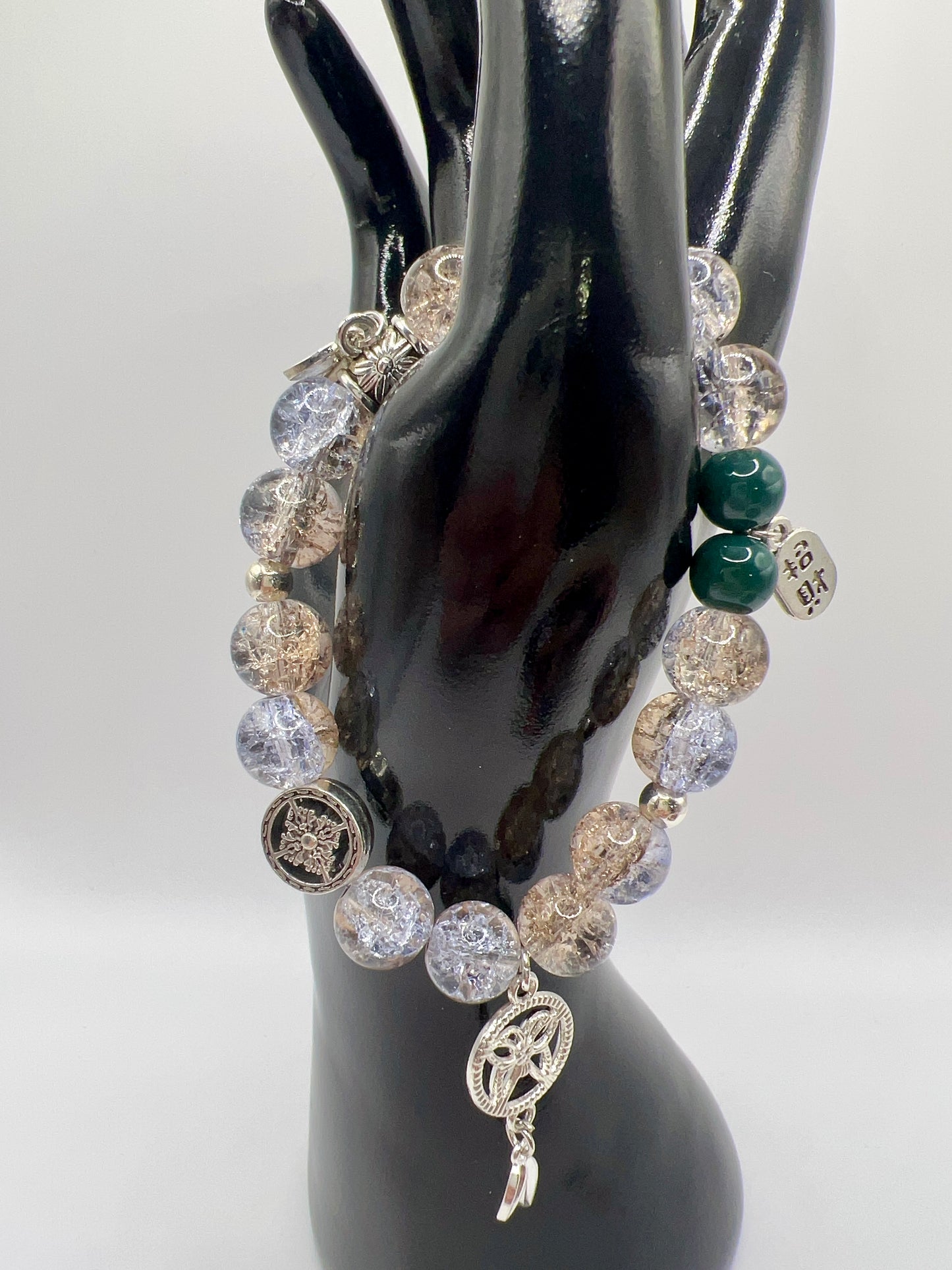 Stretchy Bead Bracelet with Cute Charms & Spacers