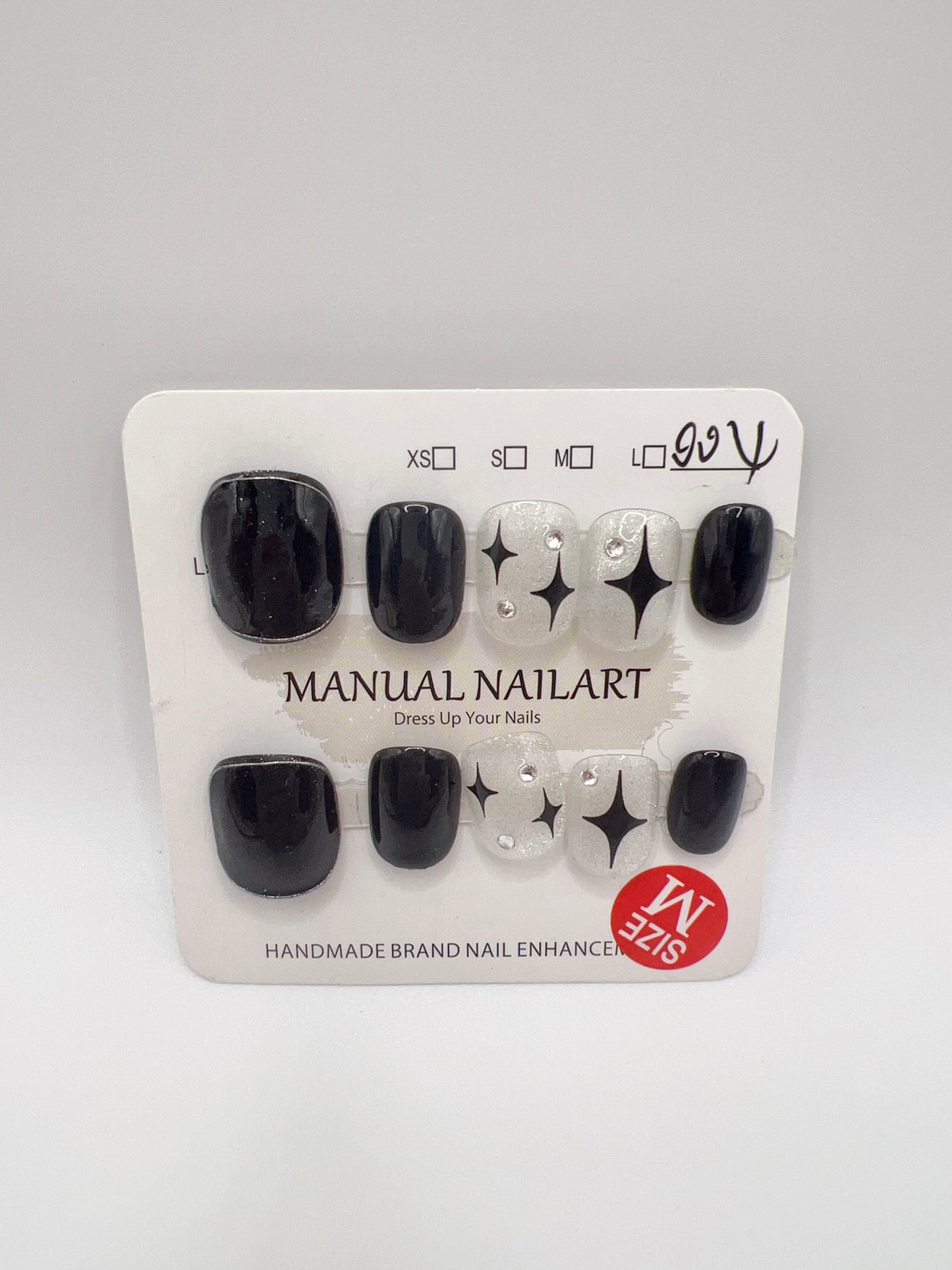3 Sets Short Square Press On Nails Simple design – Medium Size