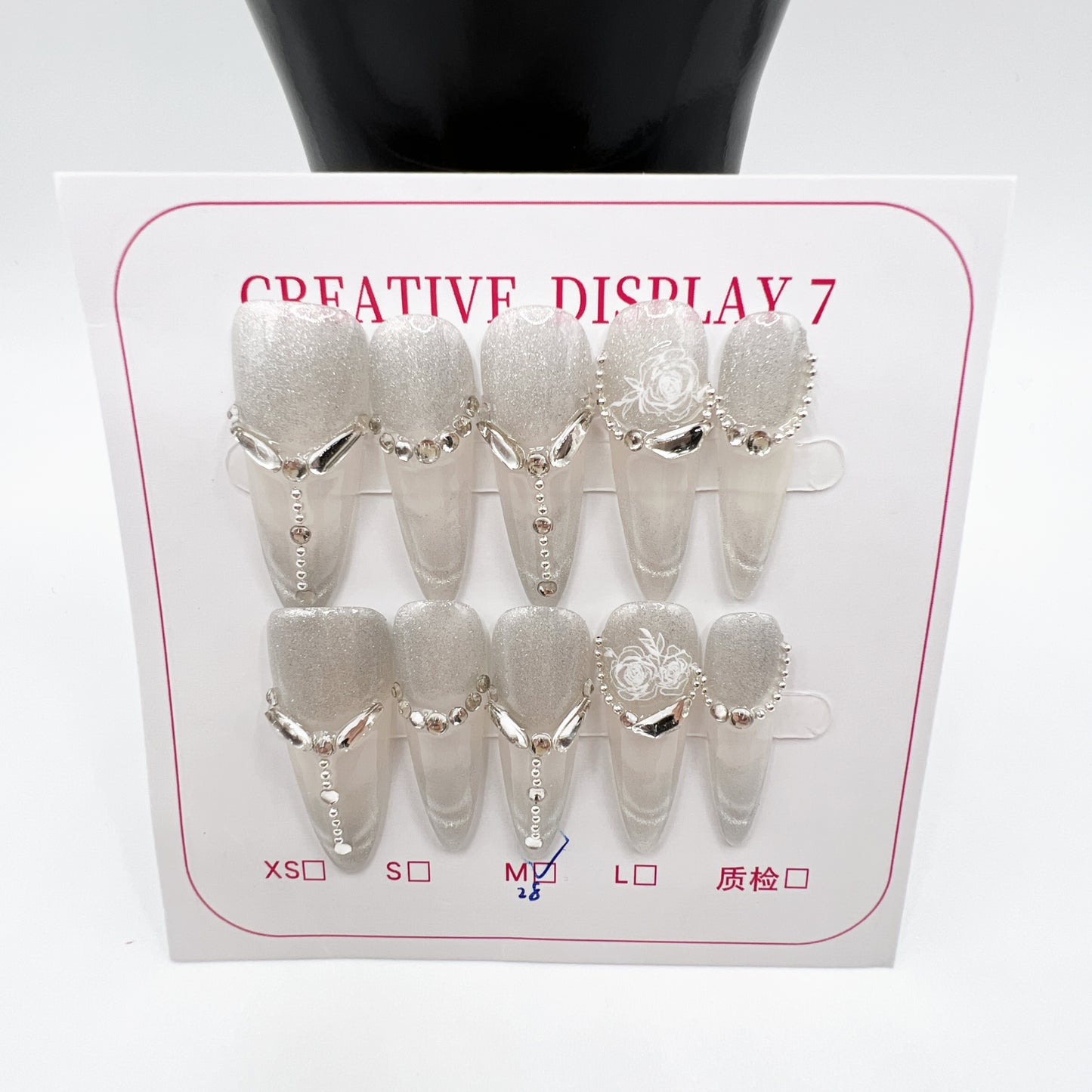 Luxury Rhinestone Press-On Nails – Medium Size 💅✨