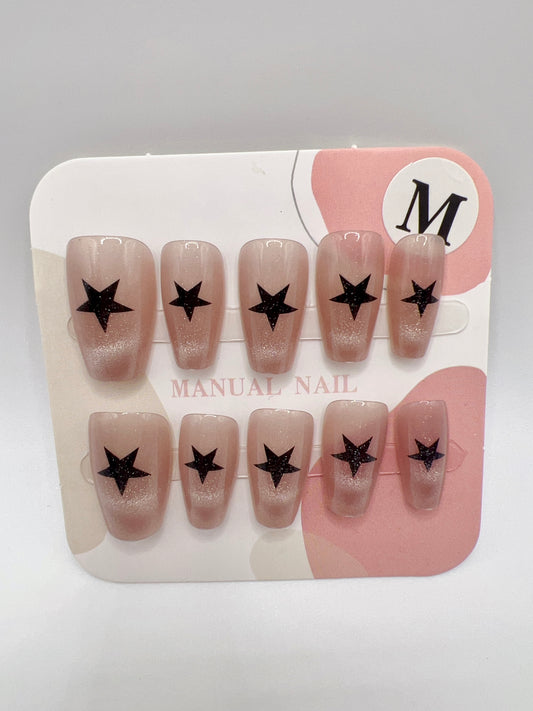 Short Coffin Press On Nails Simple Design – Medium Size
