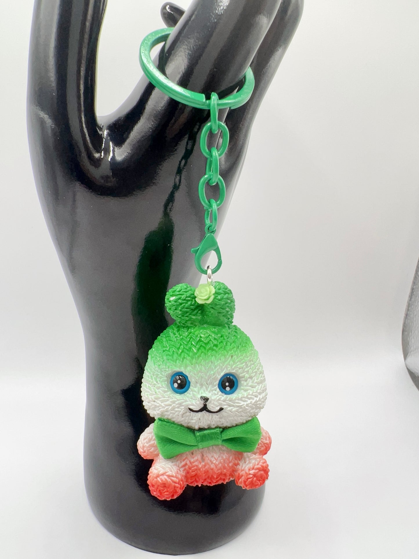 Handmade Kawaii Bunny Keychain: 3D Cartoon Bag Charm