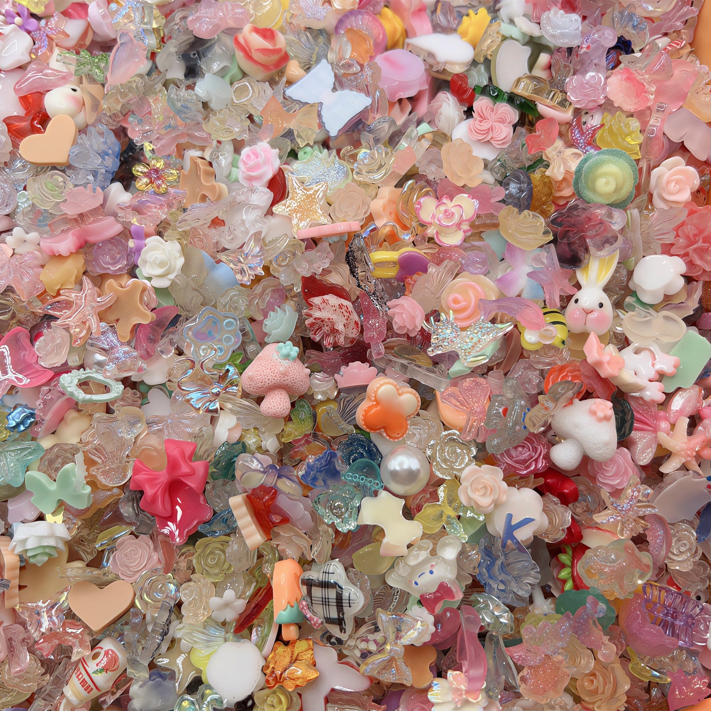 500PCS 3D Mixed Nail and DIY Craft Charms Assorted Colors – Multi Shapes