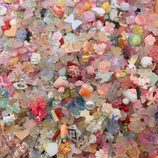 500PCS 3D Mixed Nail and DIY Craft Charms Assorted Colors – Multi Shapes