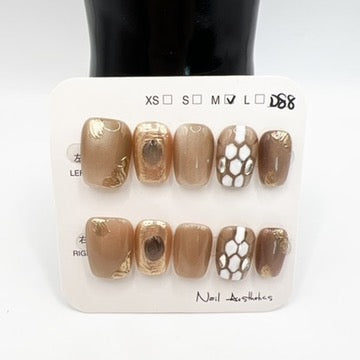 10 design Cat eye or cute Press-On Nails – Medium Size - short length- square shape💅✨