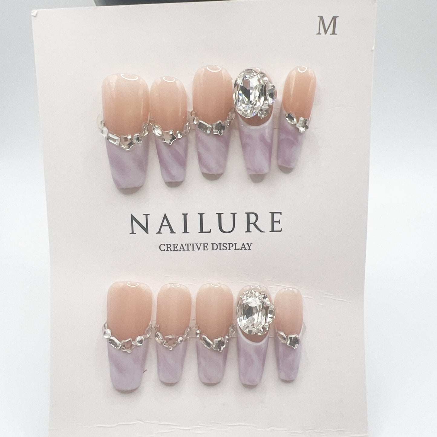 Luxury Rhinestone Press-On Nails – Medium Size 💅✨