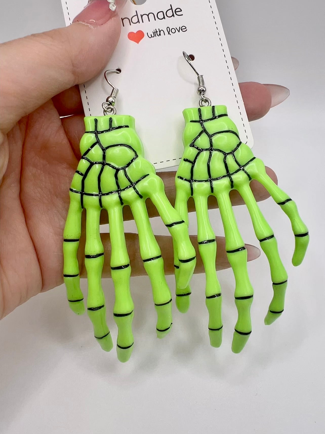 Skeleton Hand Earrings – Perfect for Halloween Costume or Spooky Style