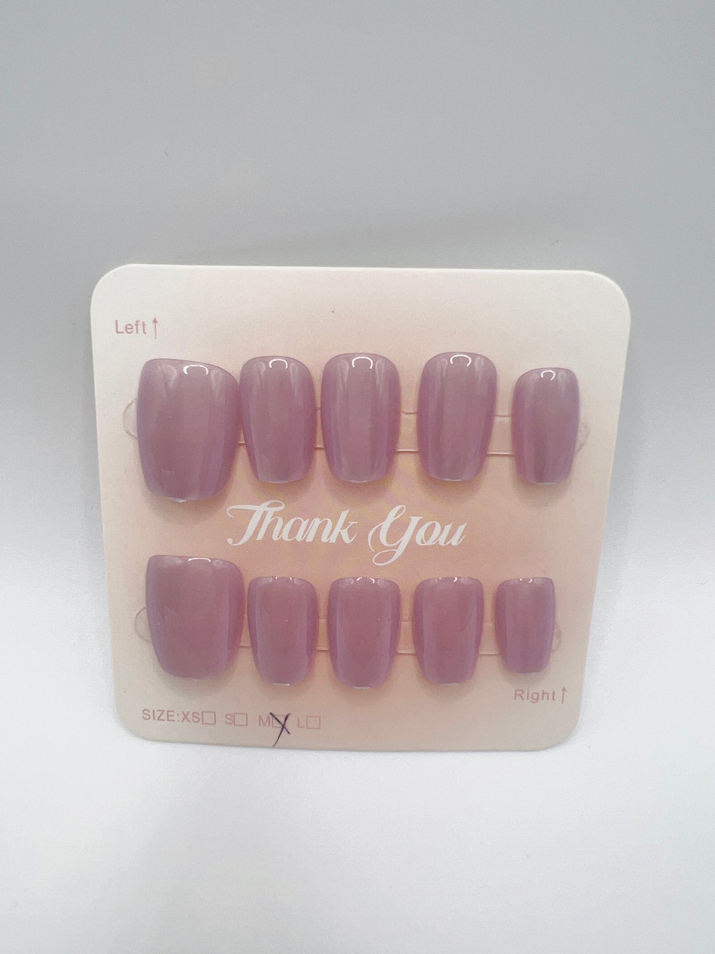 Short Square Press On Nails Simple Style – 10 Designs Medium Size