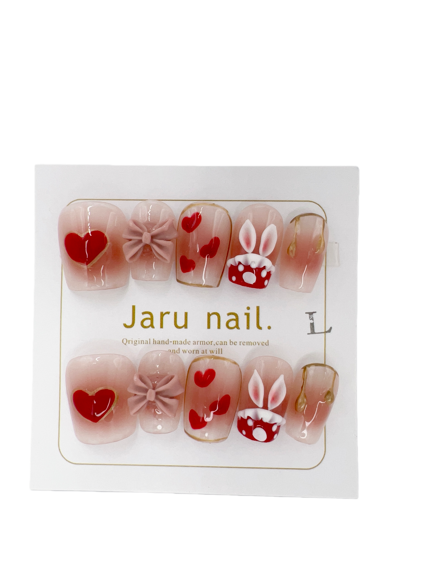 Short Square Press On Nails with Cartoon Charms – Large Size